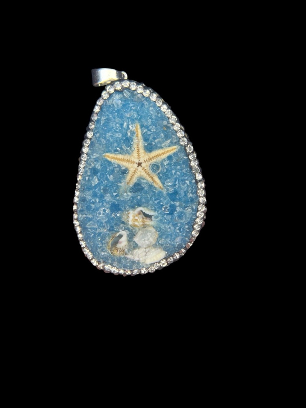 Natural Stone Handmade Pendant Necklace With Ocean Shells - Beachwear